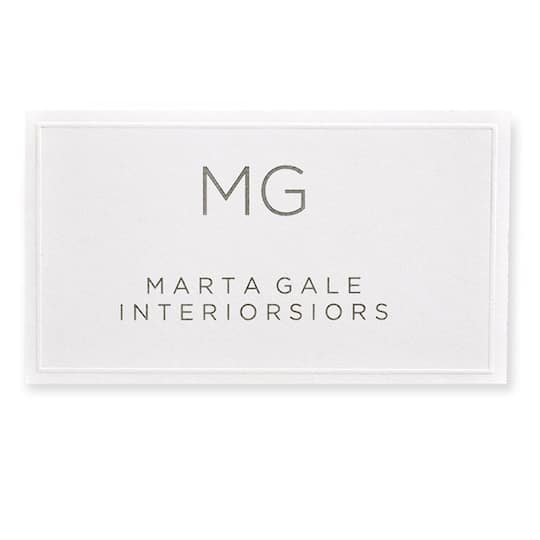 Gartner Studios White Embossed Printable Business Cards